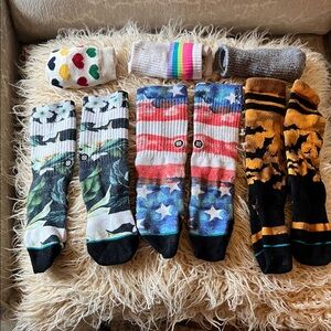 6 pair of kids Colorful Patterned socks! Stance / Ben Sherman